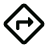 Directional arrow icon for venue navigation